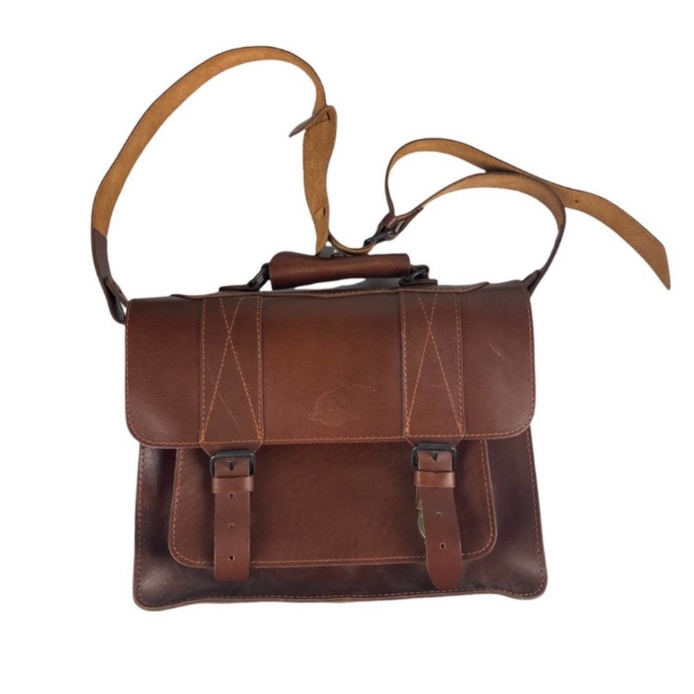 Vintage Eddie Bauer Leather Messenger Bag